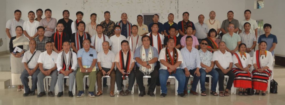 Members of the CPO and NZPO pose for a group photo after a consultative meeting held at the CPO Hall in Chümoukedima on May 22.